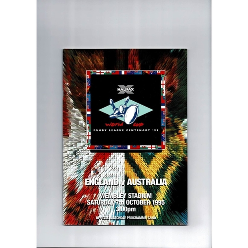 1995 England v Australia Rugby League World Cup Programme