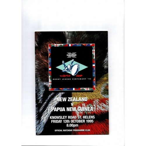 1995 New Zealand v Papua New Guinea Rugby League World Cup Programme