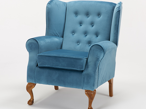 CHESTERFIELD CHAIR  IN PLUSH TEAL