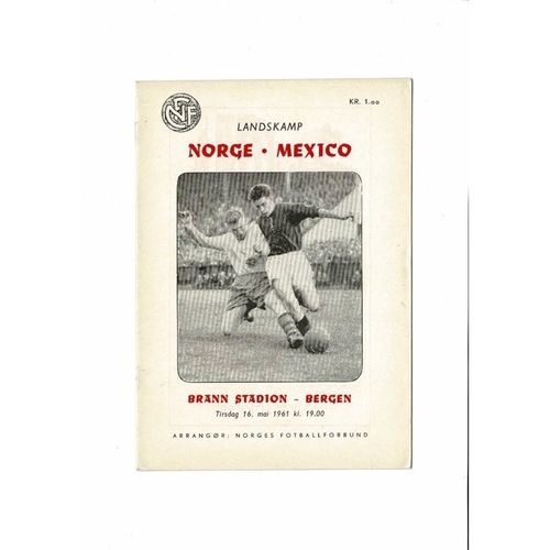 Norway v Mexico Football Programme 1961