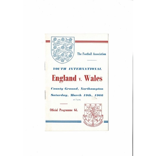1966 England v Wales Youth International Football Programme