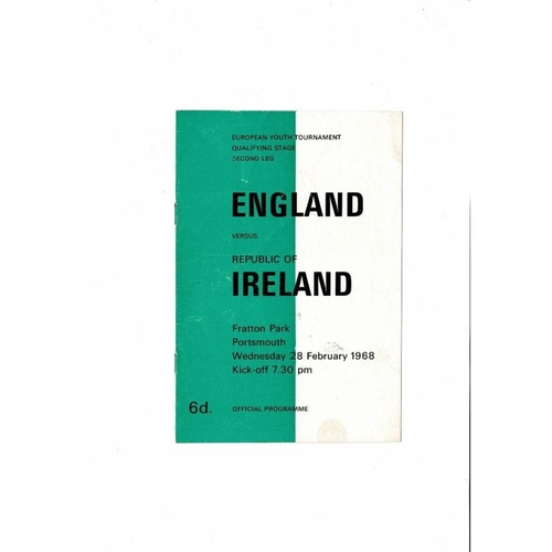 Youth International Football Programmes