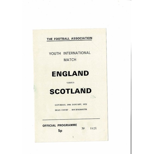 Youth International Football Programmes