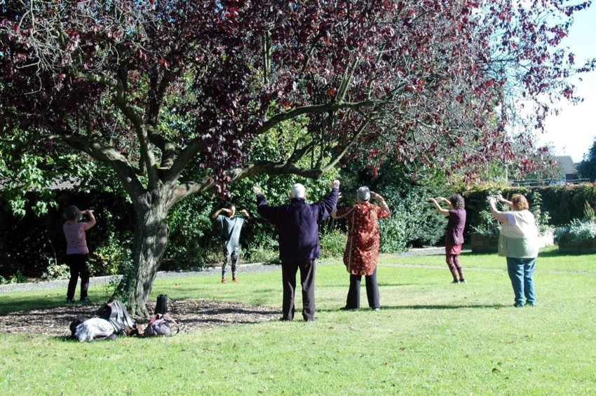 Wellbeing outdoors relaxation tai chi