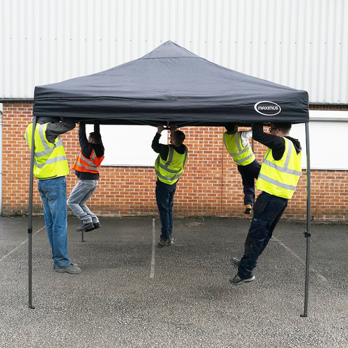 MAXIMUS HEAVY DUTY GAZEBO NO SIDES (BLACK)