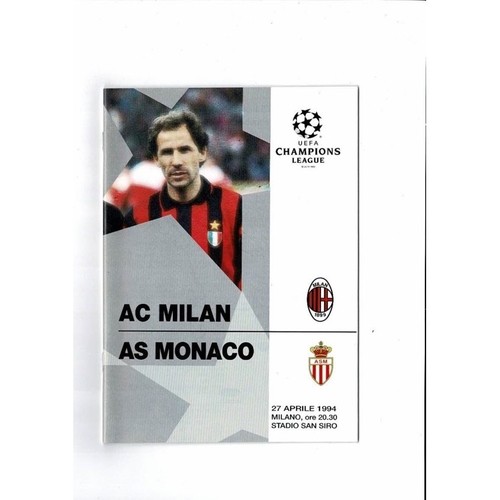 European Cup/Champions League Semi Final Football Programmes
