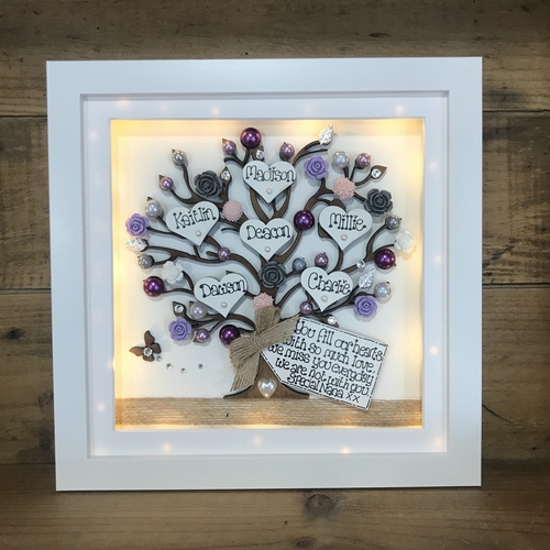 Floral Family Tree Frame