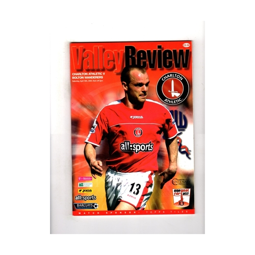 Charlton Athletic Home Football Programmes