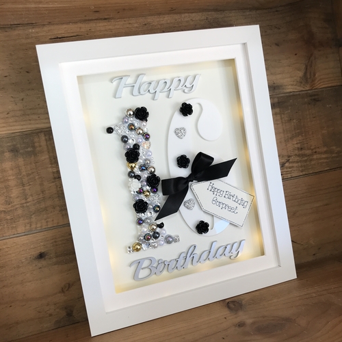 LED Happy 16 th birthday frame