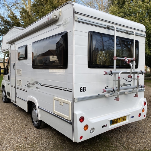 Elddis Sunseeker 140 Motorhome 4 Berth 2007 Peugeot Boxer 2.2HDi MWB 26403 MILES