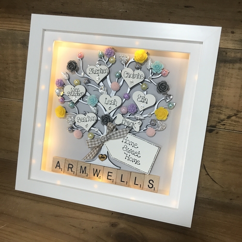 Floral Family Tree Frame