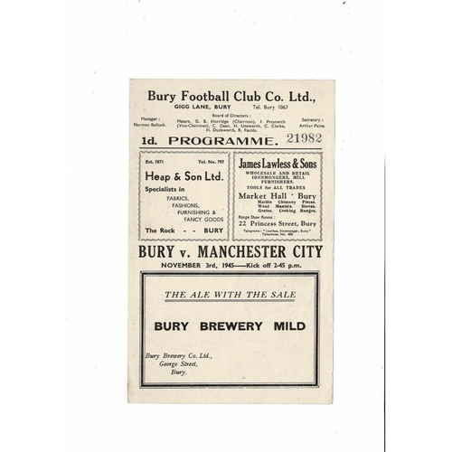 Manchester City Away Football Programmes