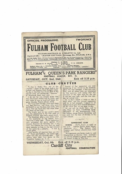 Latest News at Bobs Football Programmes