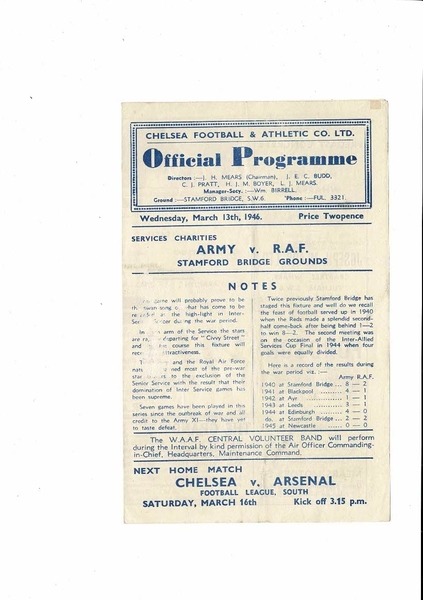 More Football Programmes listed today