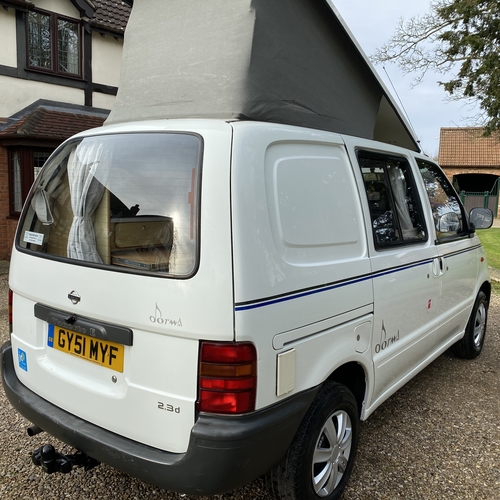 JC Leisure Dorma Camper Van 2 Berth Nissan Vanette E 2001 (51)reg 2.3 Diesel 59k miles