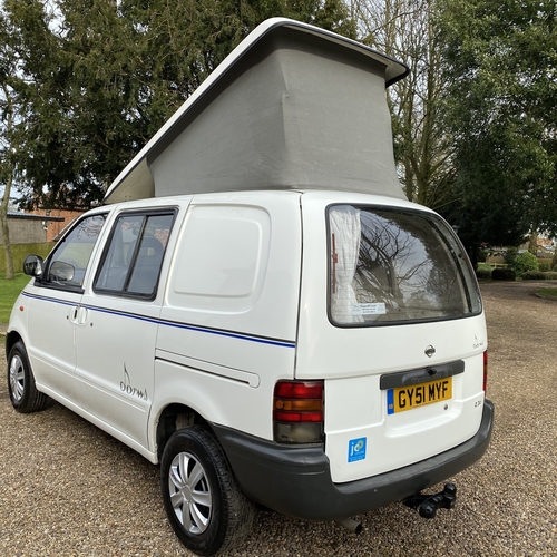 JC Leisure Dorma Camper Van 2 Berth Nissan Vanette E 2001 (51)reg 2.3 Diesel 59k miles