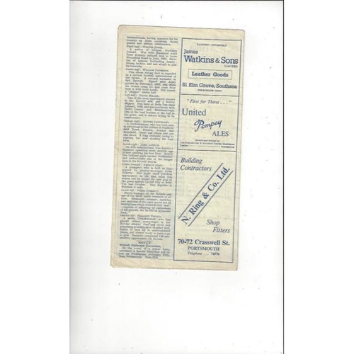 1951/52 Portsmouth v Doncaster Rovers FA Cup Football Programme