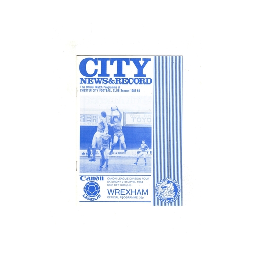 Chester City Home Football Programmes