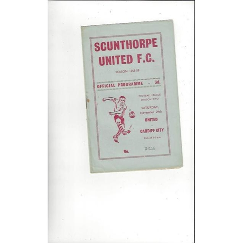 Scunthorpe United Home Football Programmes