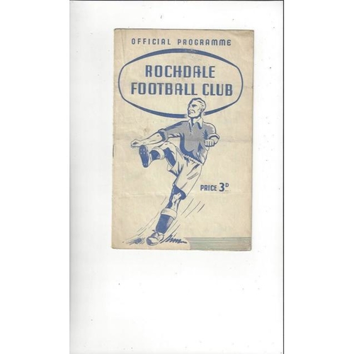 Rochdale Home Football Programmes