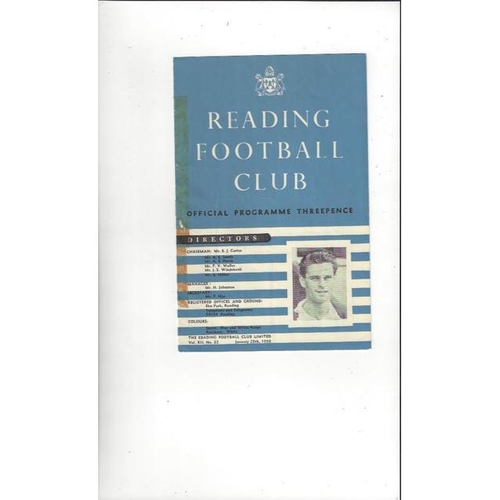 1957/58 Reading v Queens Park Rangers Football Programme