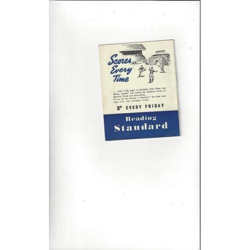 1958/59 Reading v Notts County Football Programme