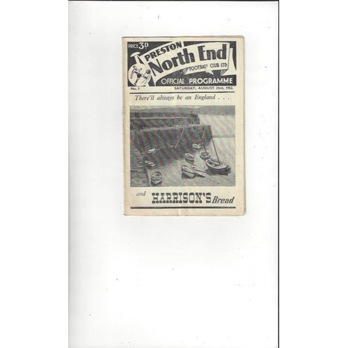 Preston North End Home Football Programmes