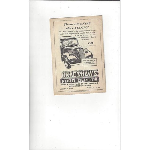 1955/56 Preston v Manchester United Football Programme