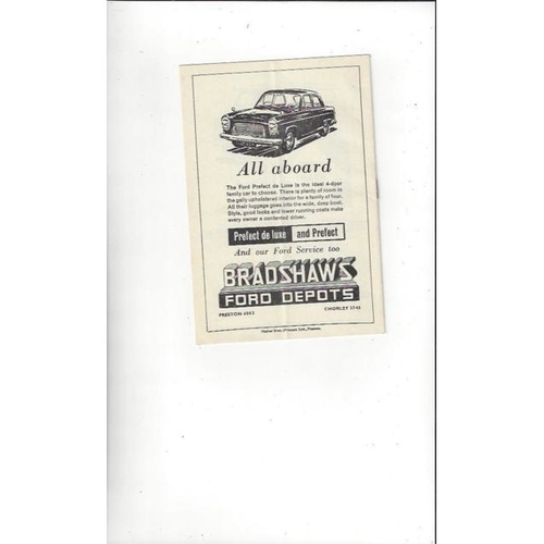 1956/57 Preston v Charlton Athletic Football Programme