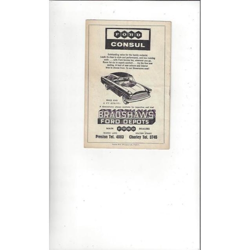 1958/59 Preston v Arsenal Football Programme