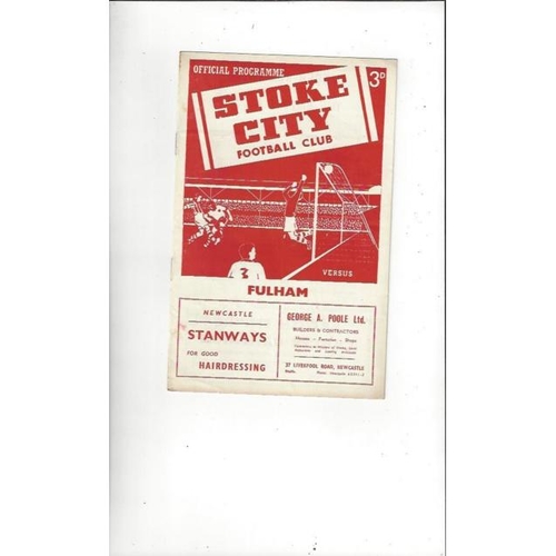 Stoke City Home Football Programmes