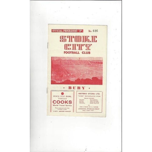 Stoke City Home Football Programmes