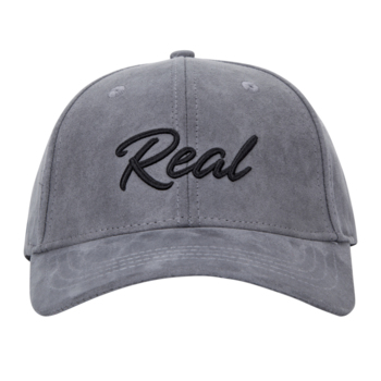 Grey/Black Suede Cap