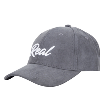 Grey/White Suede Cap