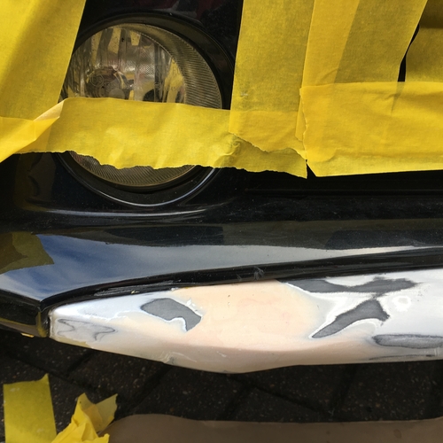 Toyota Prius "mashed" front lower bumper sill