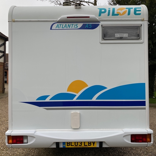 Pilote Atlantis A5 Motorhome 6 Berth 2003 Peugeot Boxer LWB 2.2 HDi 47423 Miles