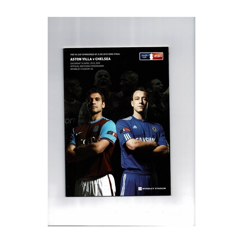 2010 Aston Villa v Chelsea FA Cup Semi Final Football Programme