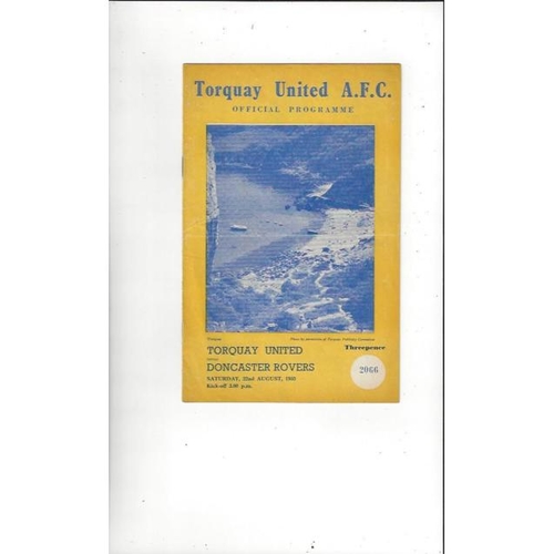 1959/60 Torquay United v Doncaster Rovers Football Programme