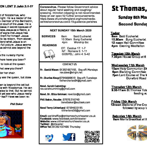 Pew Sheet | The Parish of St Thomas, Exeter
