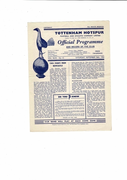 Latest Football Programmes Listed today