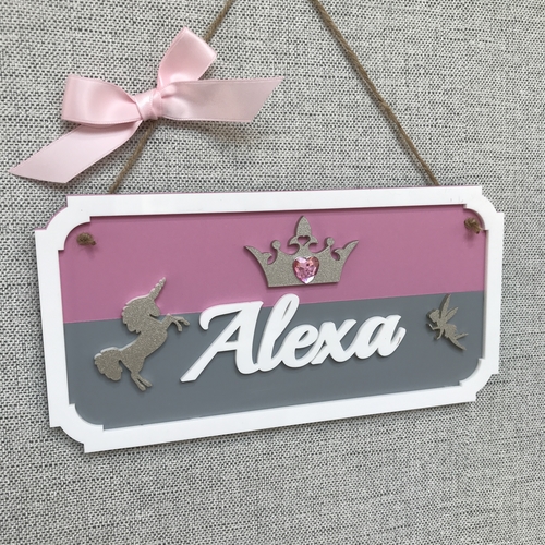Unicorn & Fairy Door Plaque