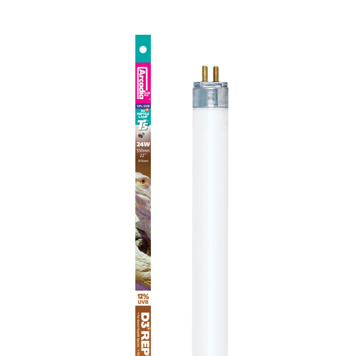 Arcadia D3+ Reptile T5 Lamp, 12% UVB, 56cm (22"), 24 Watt