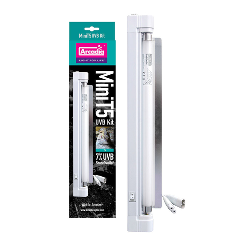Arcadia T5 UVB Mini Kit, ShadeDweller™ 7% UVB, 8 Watt