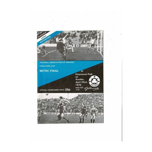 Republic of Ireland Cup Final Football Programmes