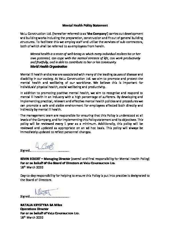 Mental Health Policy