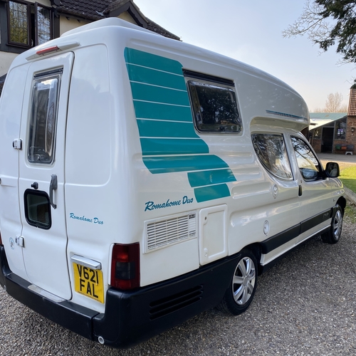 Romahome Duo 1.9D 1999 (V)reg Citroen Berlingo 78k miles 1 Owner 12 years