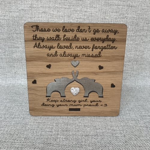 Elephant Remembrance / Condolence plaque