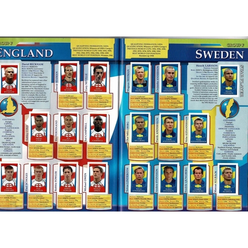 Merlin England World Cup 2002 sticker Album - Complete