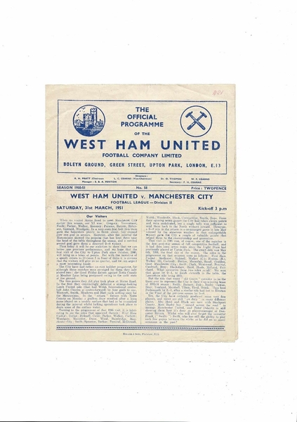 More Football Programmes listed today