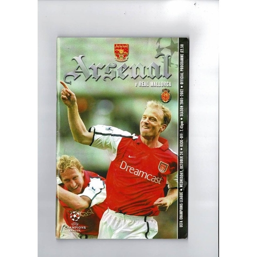 Arsenal v Real Mallorca Champions League Football Programme 2001/02
